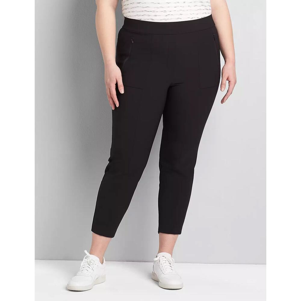 Lane Bryant On-The-Go Slim Ankle Pant - Black - EUC
